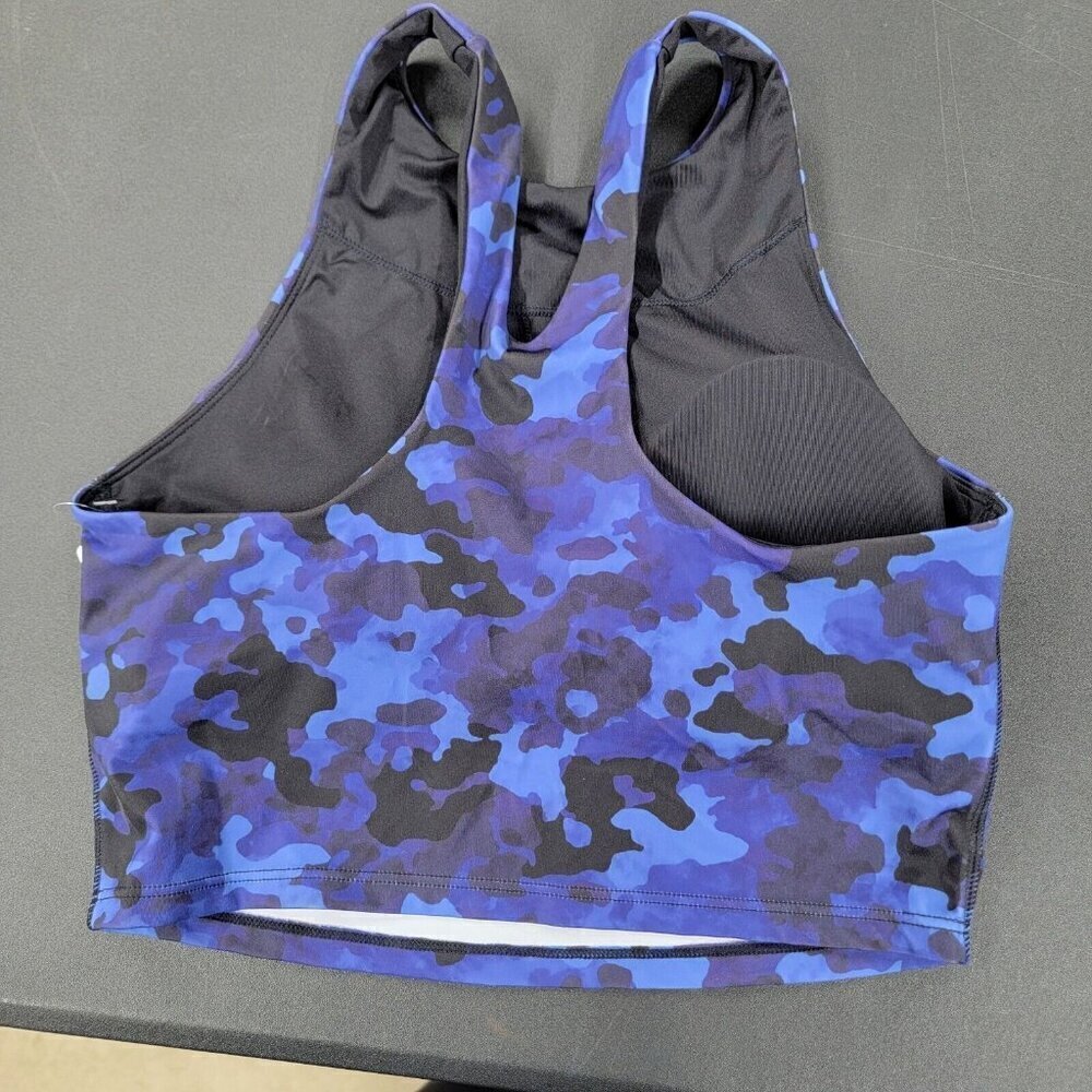 NEW Athleta Conscious Crop Bikini Sport Bra Padded Crop Size A C Yoga Gym Camo - Picture 3 of 5
